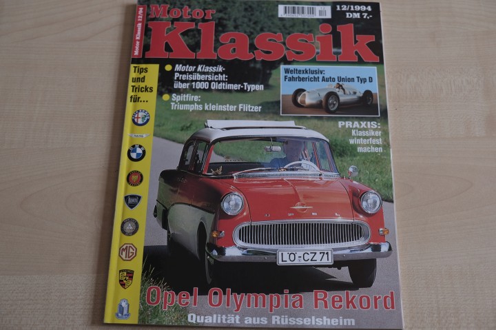 Deckblatt Motor Klassik (12/1994)